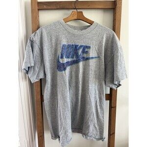Vintage 90’s Nike Big Logo Center Swoosh White Tag Made In USA T Shirt Size XL